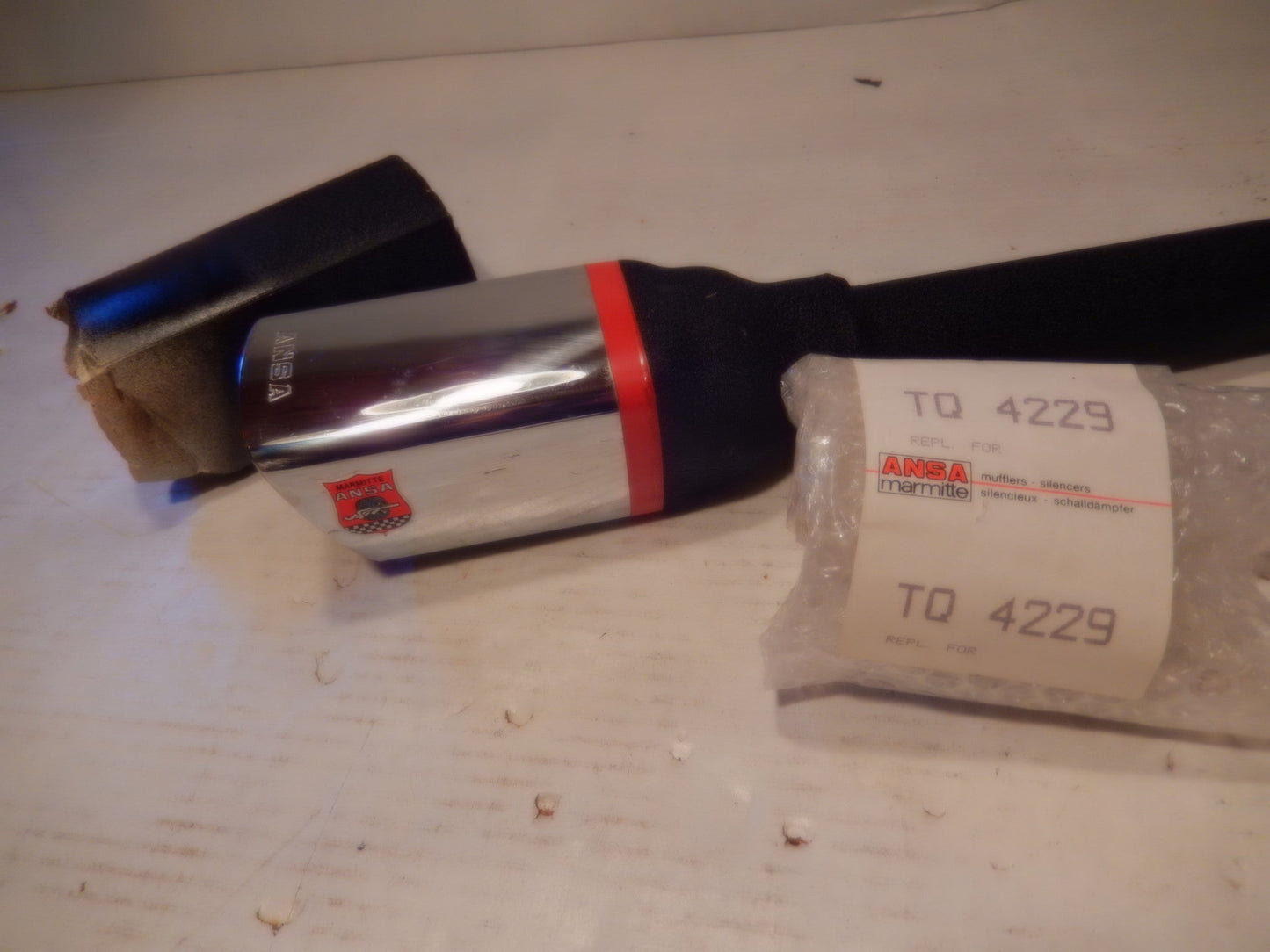 ANSA OEM Vintage NOS Square Exhaust Tip Typo TQ4229