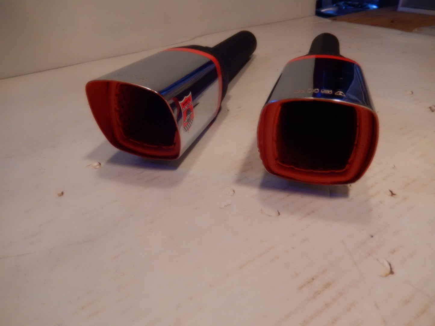 ANSA OEM Vintage Pair of NOS Square Exhaust Tips Typo TQ4229