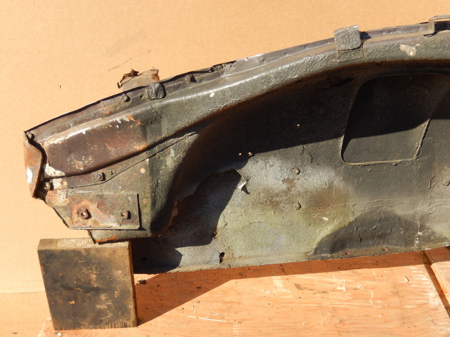 Datsun 240Z 1972 Front Drivers Inner Fender/Frame Body Cut