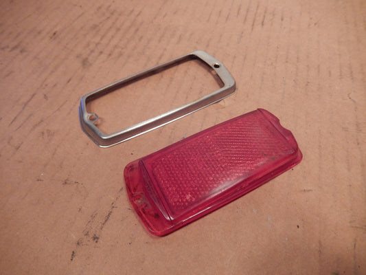 Datsun 240Z  280Z OEM Rear Marker Red Lens and Trim Ring