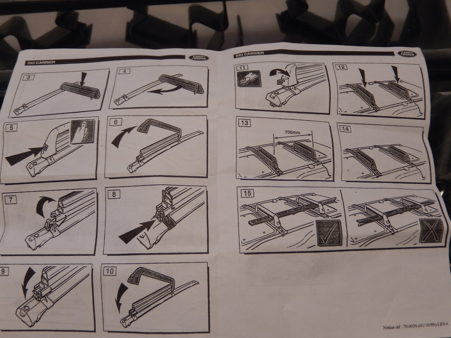 Land Rover , Defender , Range Rover , Discovery , Freelander NOS OEM Ski Rack