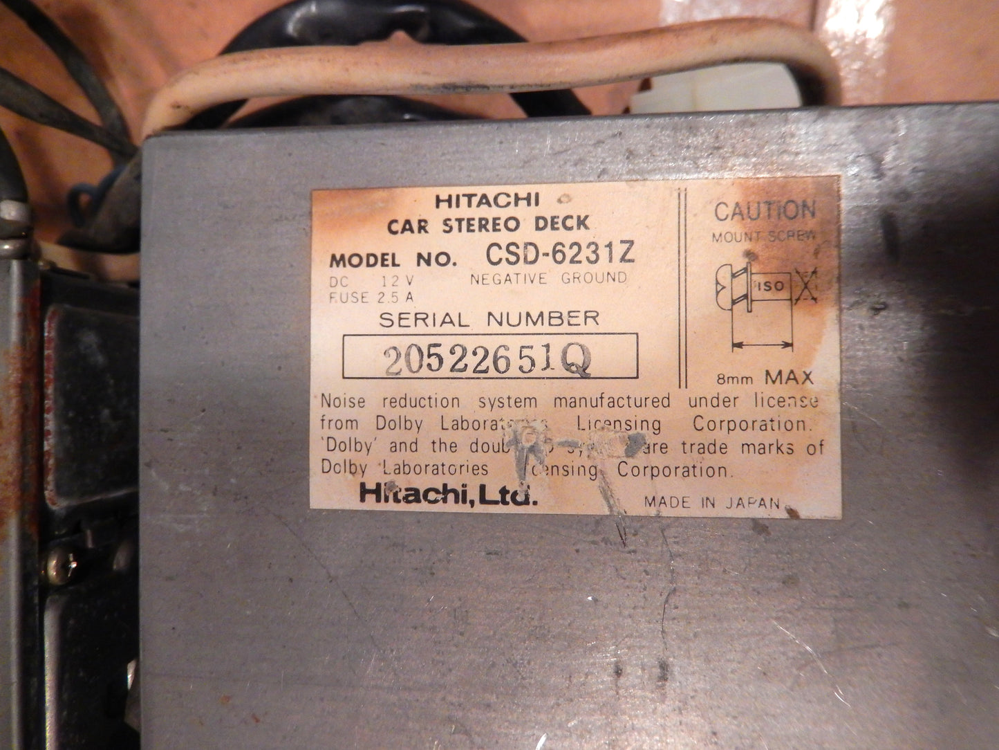 Datsun 280ZX 1980 - 1983 Original Stereo Cassette System and Audible Adjust Switch  SKU 334