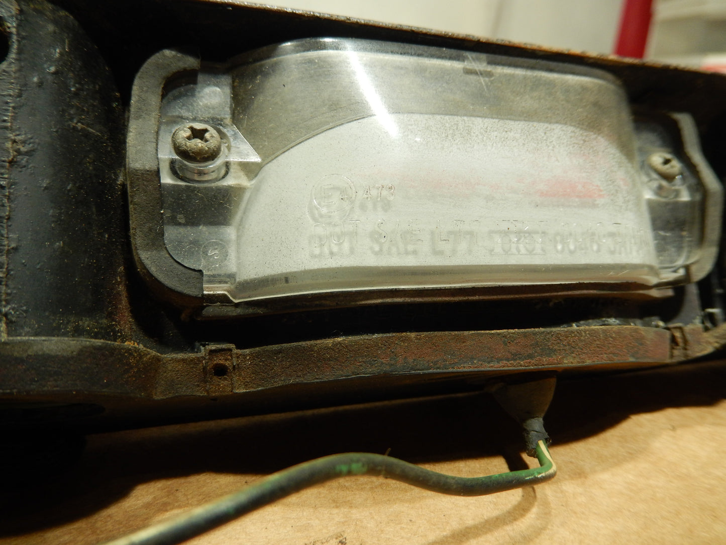Datsun 280ZX Rear License Plate Light Assembly