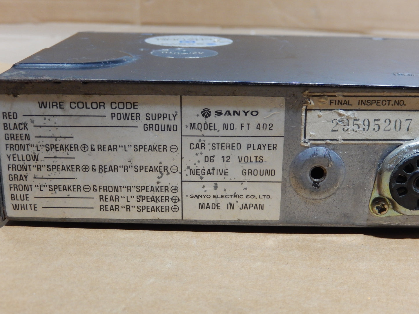 Datsun 280Z  280ZX Sanyo 4 Channel Tape Player