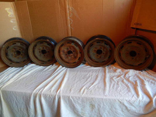 Datsun 240Z - 280Z Set of 5 Steel Wheels  "14  X " 6 SKU # 1051
