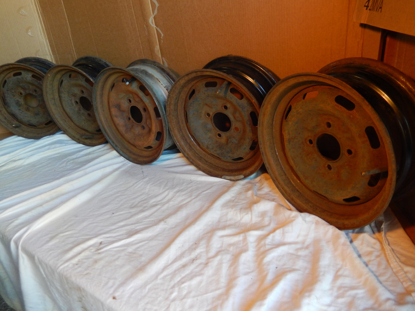 Datsun 240Z - 280Z Set of 5 Steel Wheels  "14  X " 6 SKU # 1051