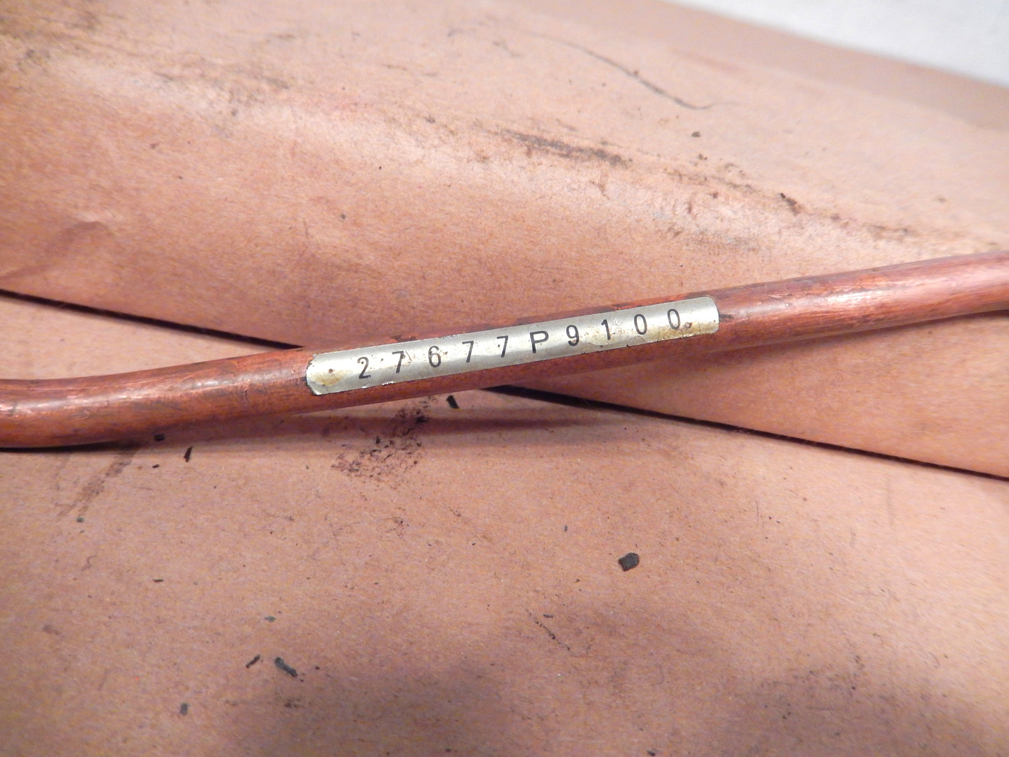 Datsun 280ZX Engine Bay Front Most Lower Copper AC Hose