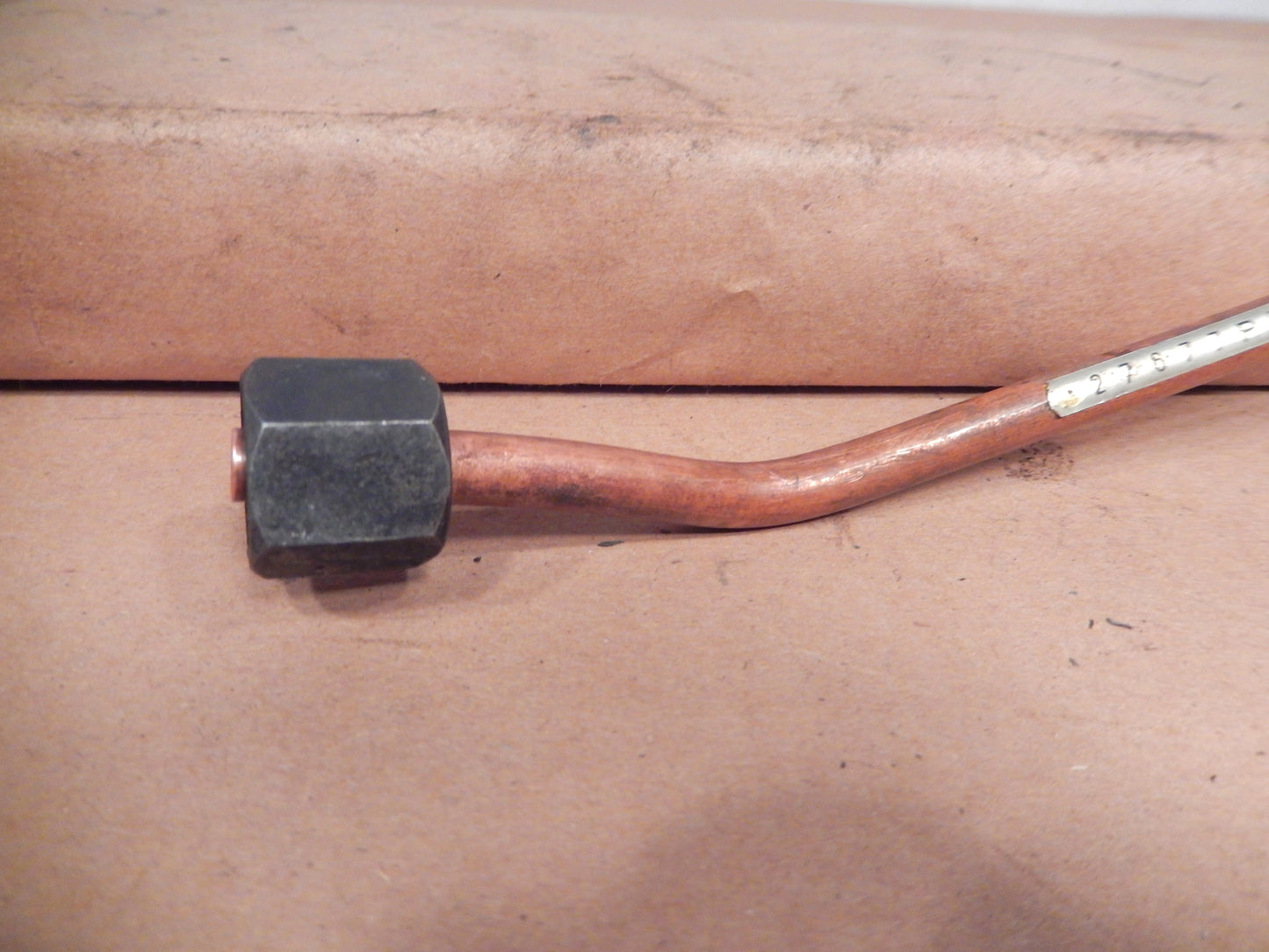 Datsun 280ZX Engine Bay Front Most Lower Copper AC Hose
