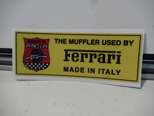 ANSA OEM Type Tip Sticker  " The Muffler Used by Ferrari "