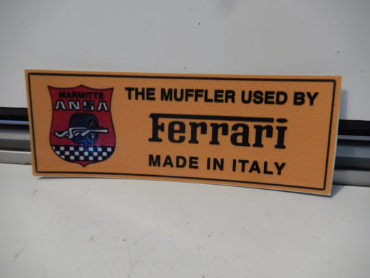 ANSA OEM Type Tip Sticker  " The Muffler Used by Ferrari "