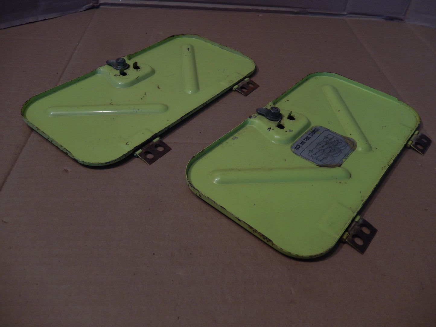 Datsun 240Z Pair of OEM Rear Tool Storage Hatch Lids