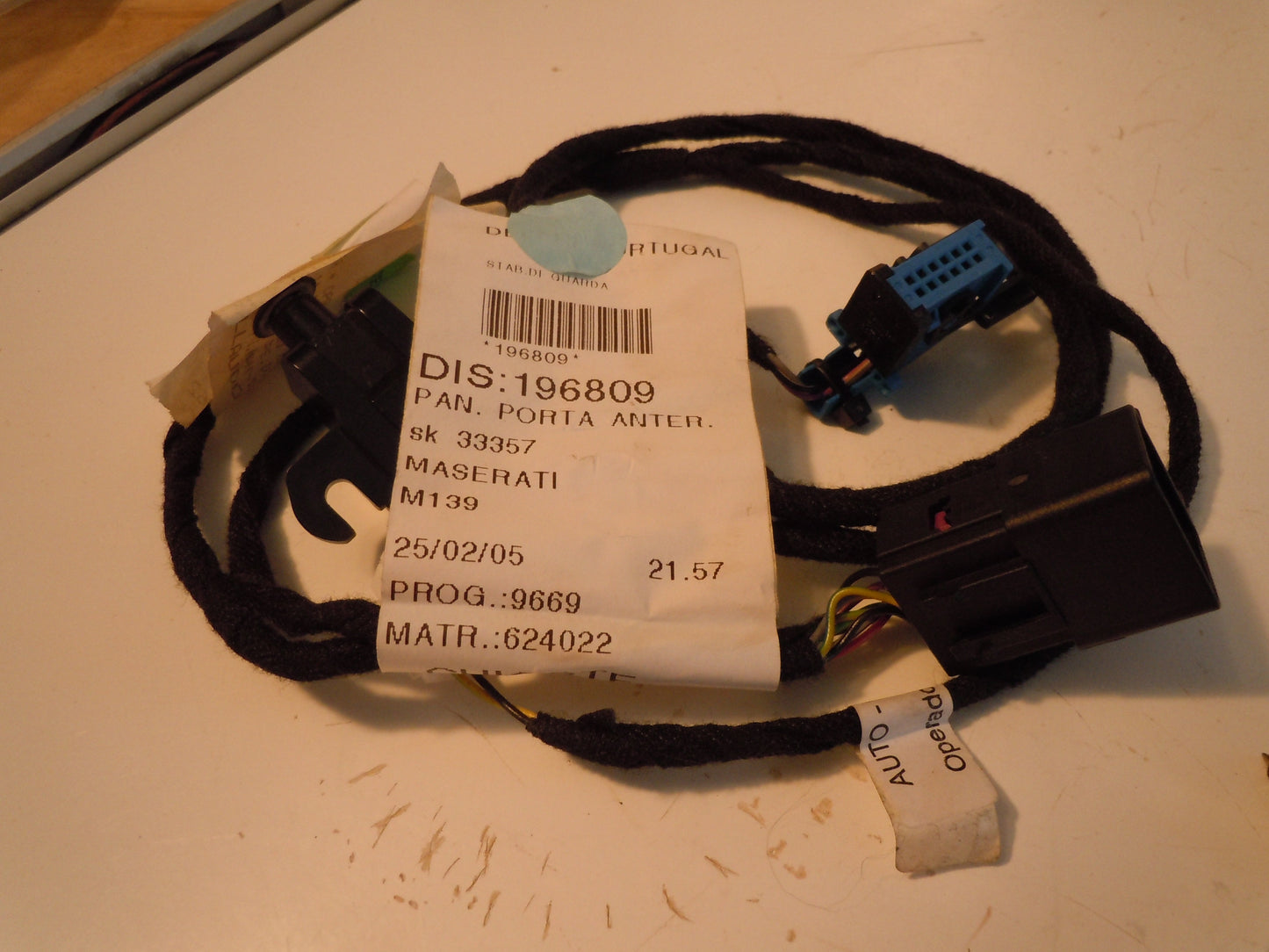 Maserati Quattroporte Front Drivers Door Panel Wire Harness