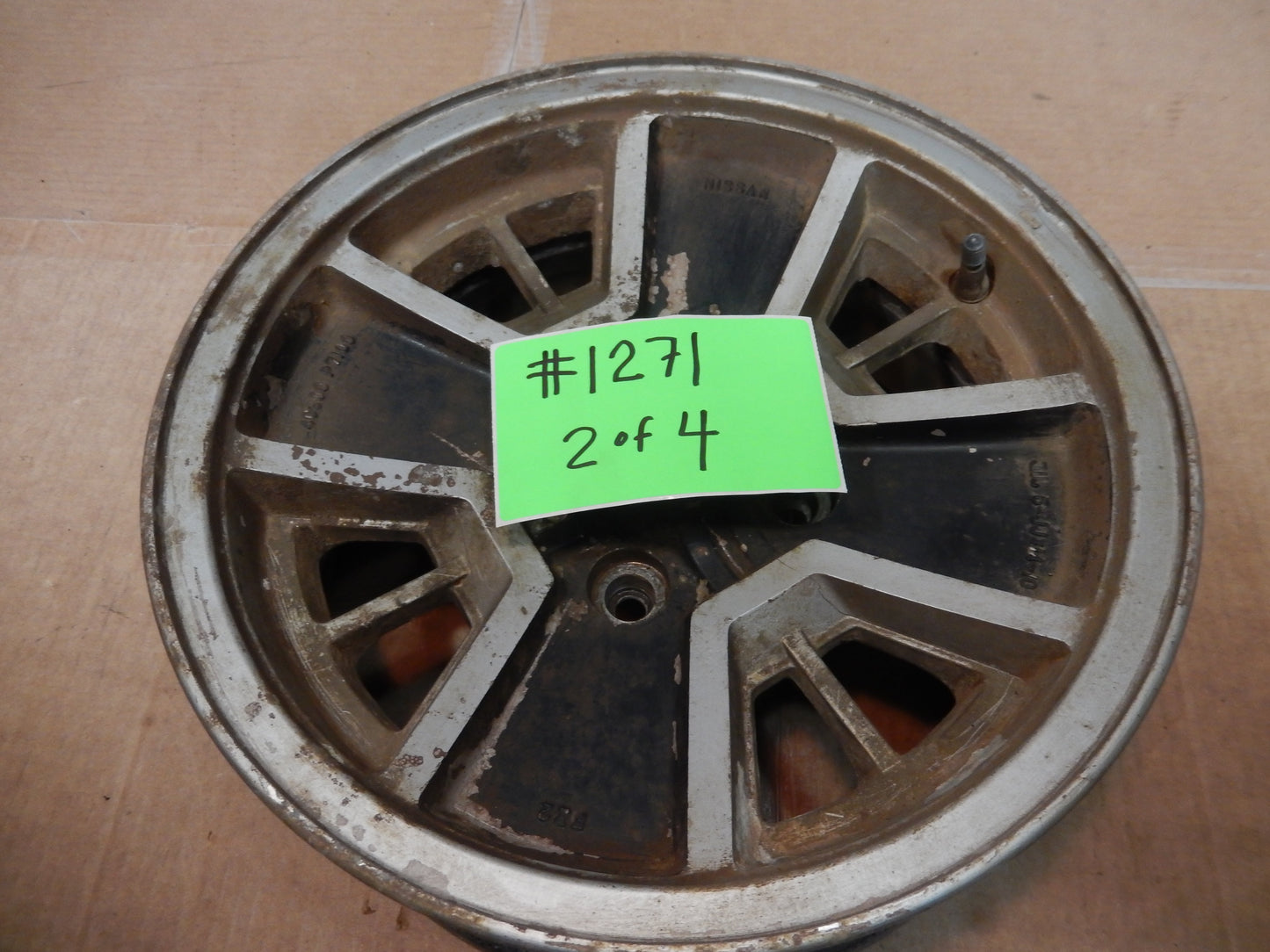 Datsun 280ZX 1980 Red/Black Edition Set of 4 OEM 14 Inch Alloy Wheels