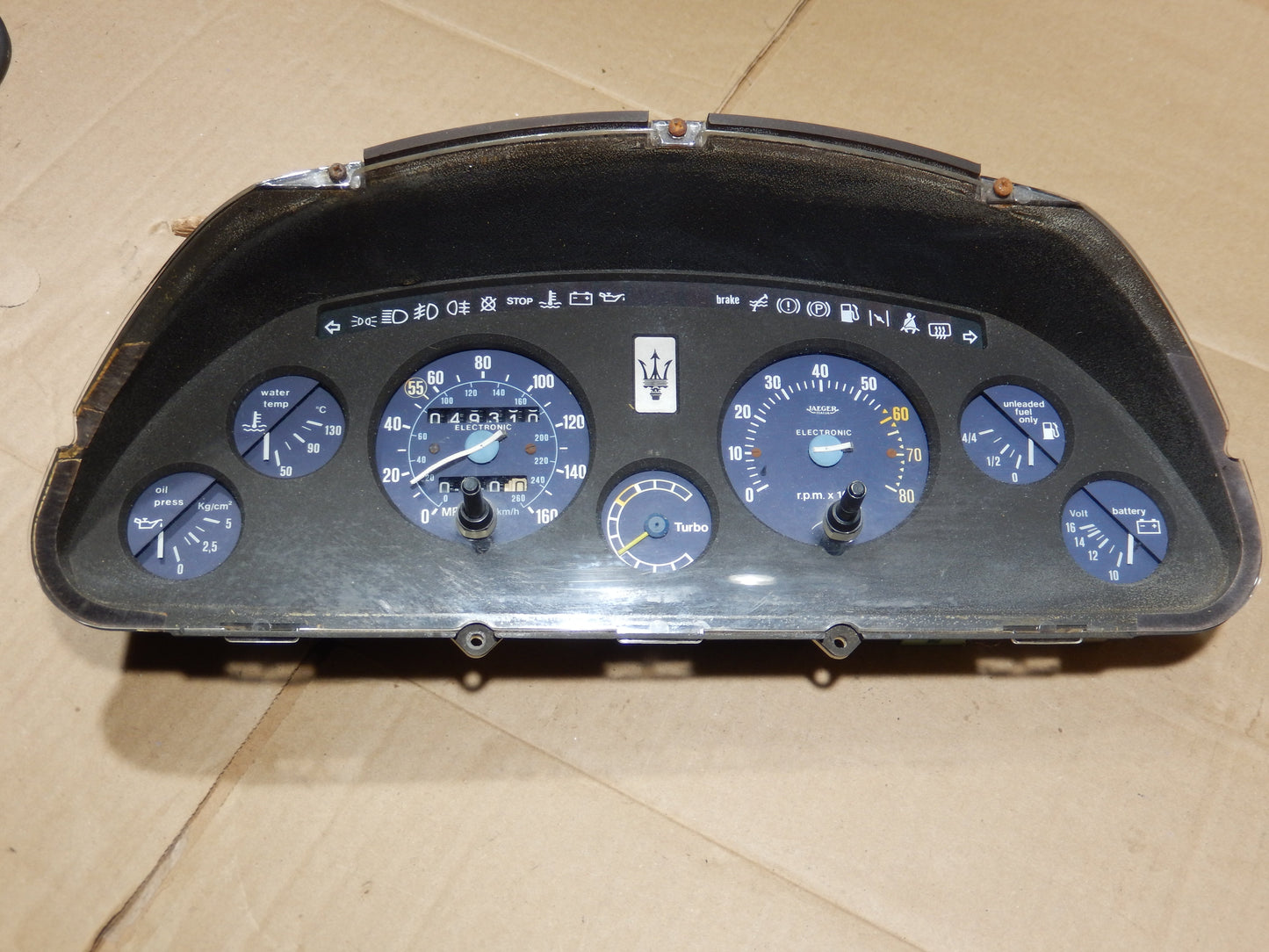 Maserati Biturbo Fuel Injection Model Instrument Cluster