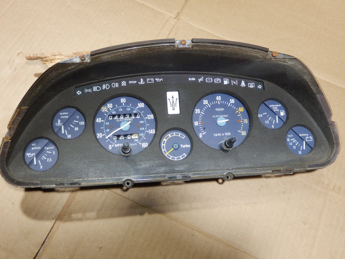 Maserati Biturbo Fuel Injection Model Instrument Cluster