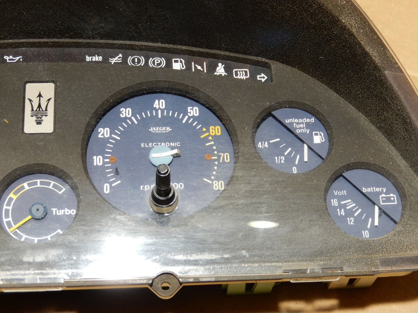 Maserati Biturbo Fuel Injection Model Instrument Cluster