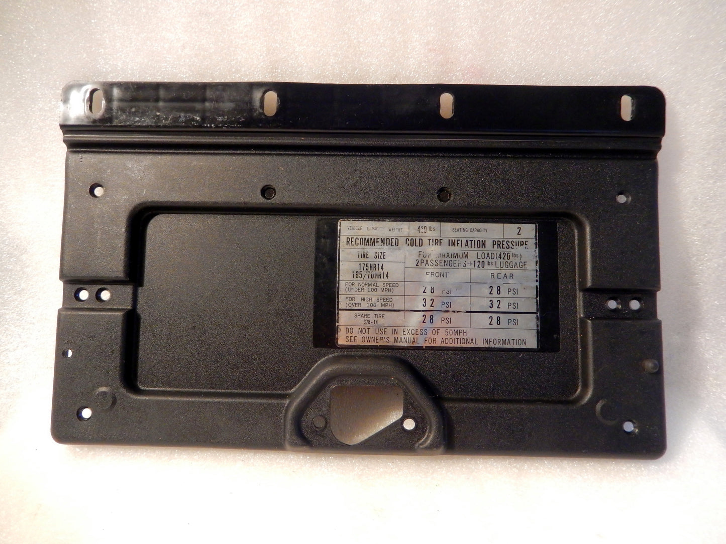 Datsun 280Z Glove Box Lid Hinge Plate