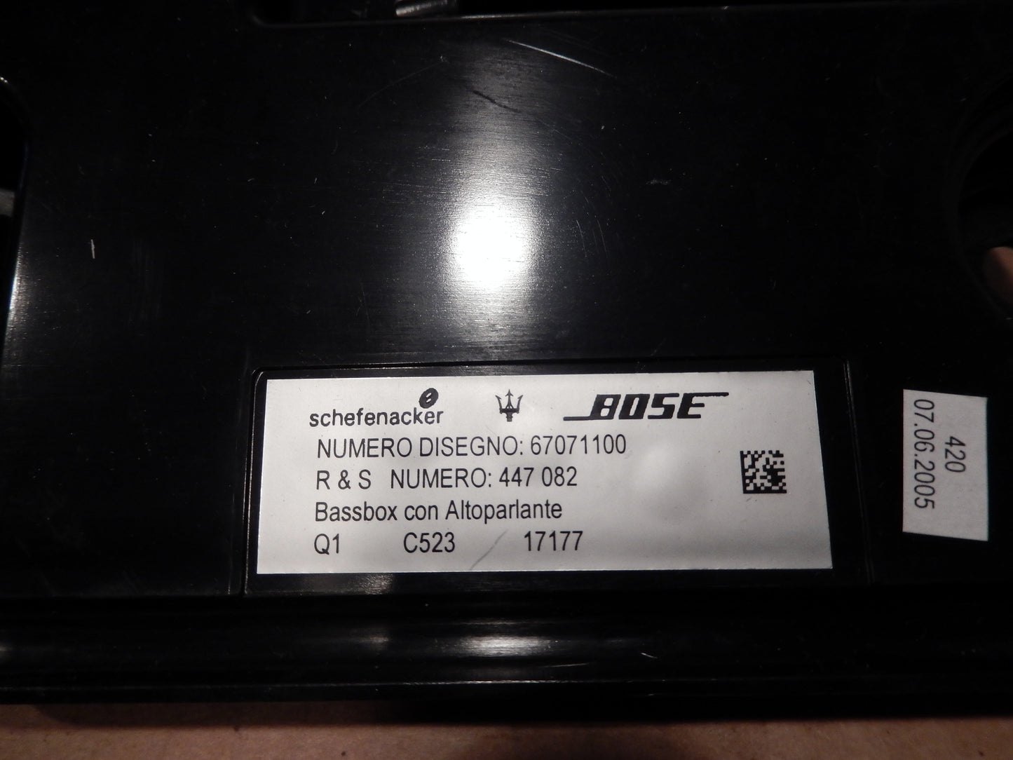 Maserati Quattroporte Front Passenger's Floor Base Speaker Box and Amp